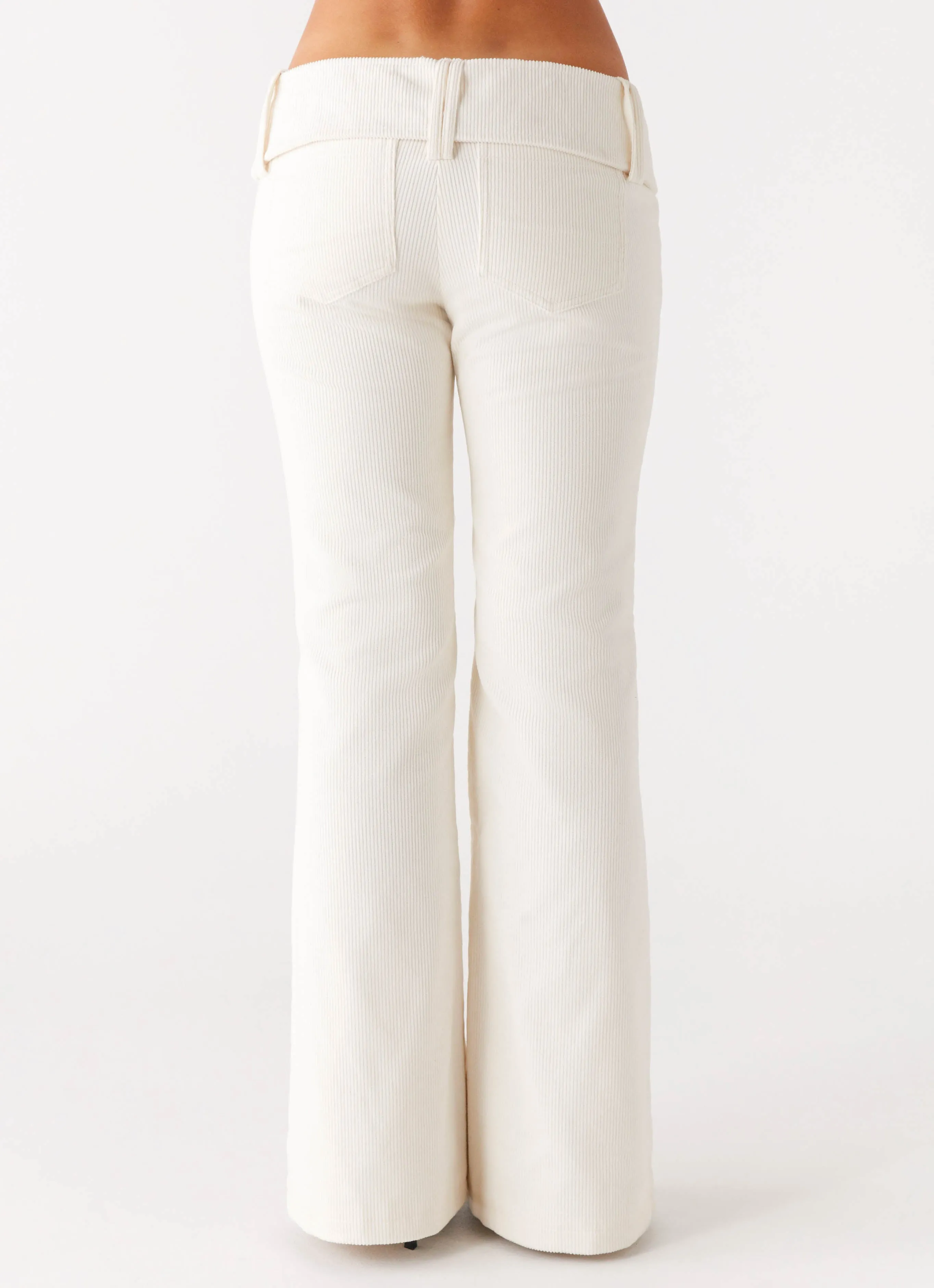 Parent Style Trend Setter Zadie Low Rise Cord Jeans - Pearl