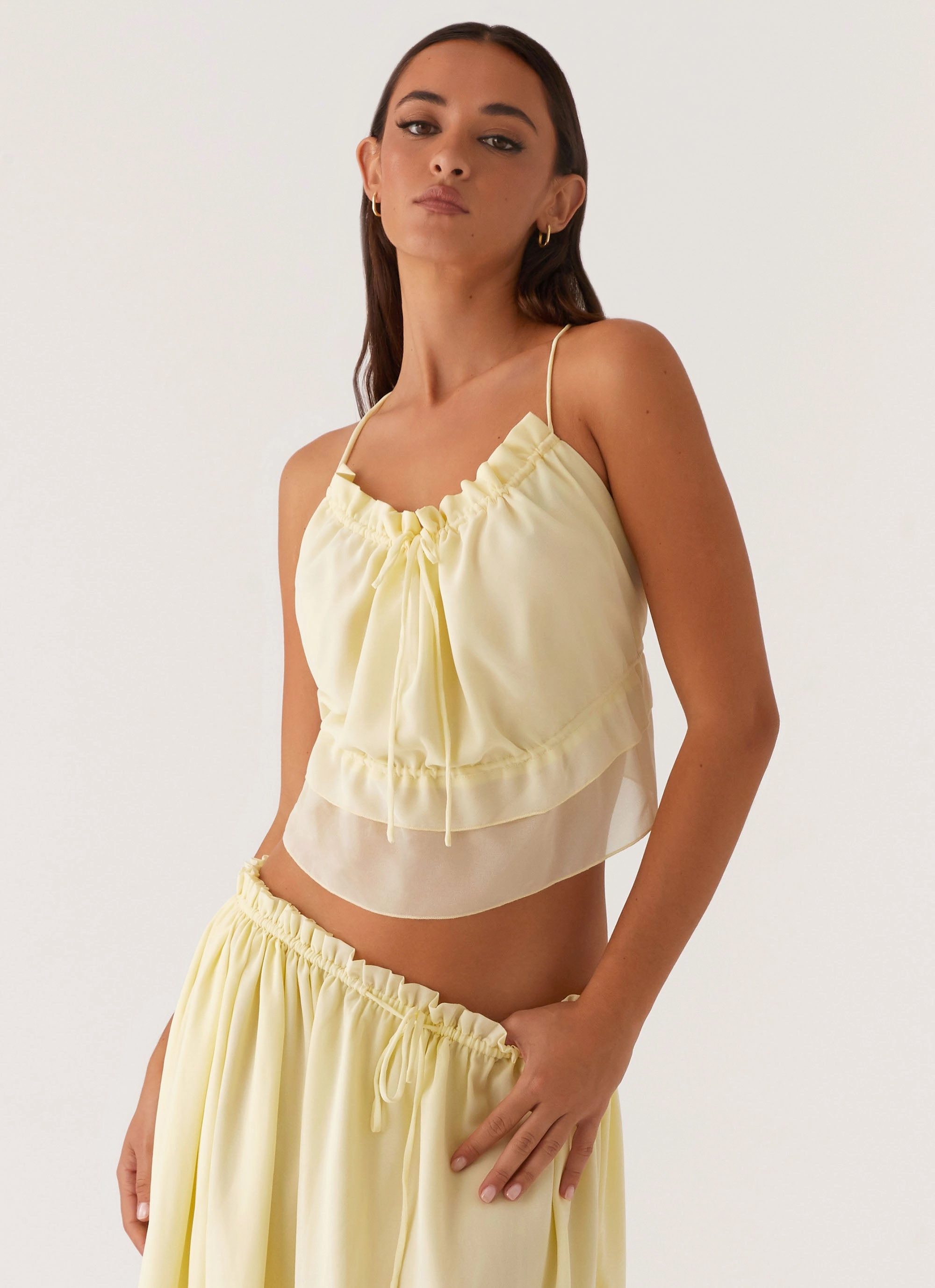 Fire - control - integrated Zaya Backless Top - Yellow