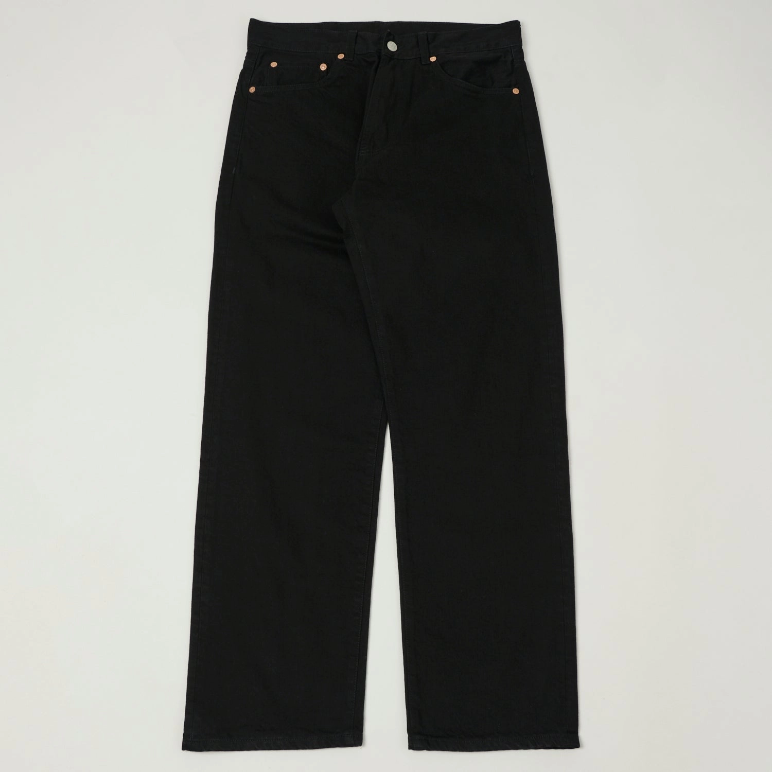 Modern Youth Style Party Look Minimalist Style Chill Outfit Knickerbocker K102 Regular Straight Jean - Black