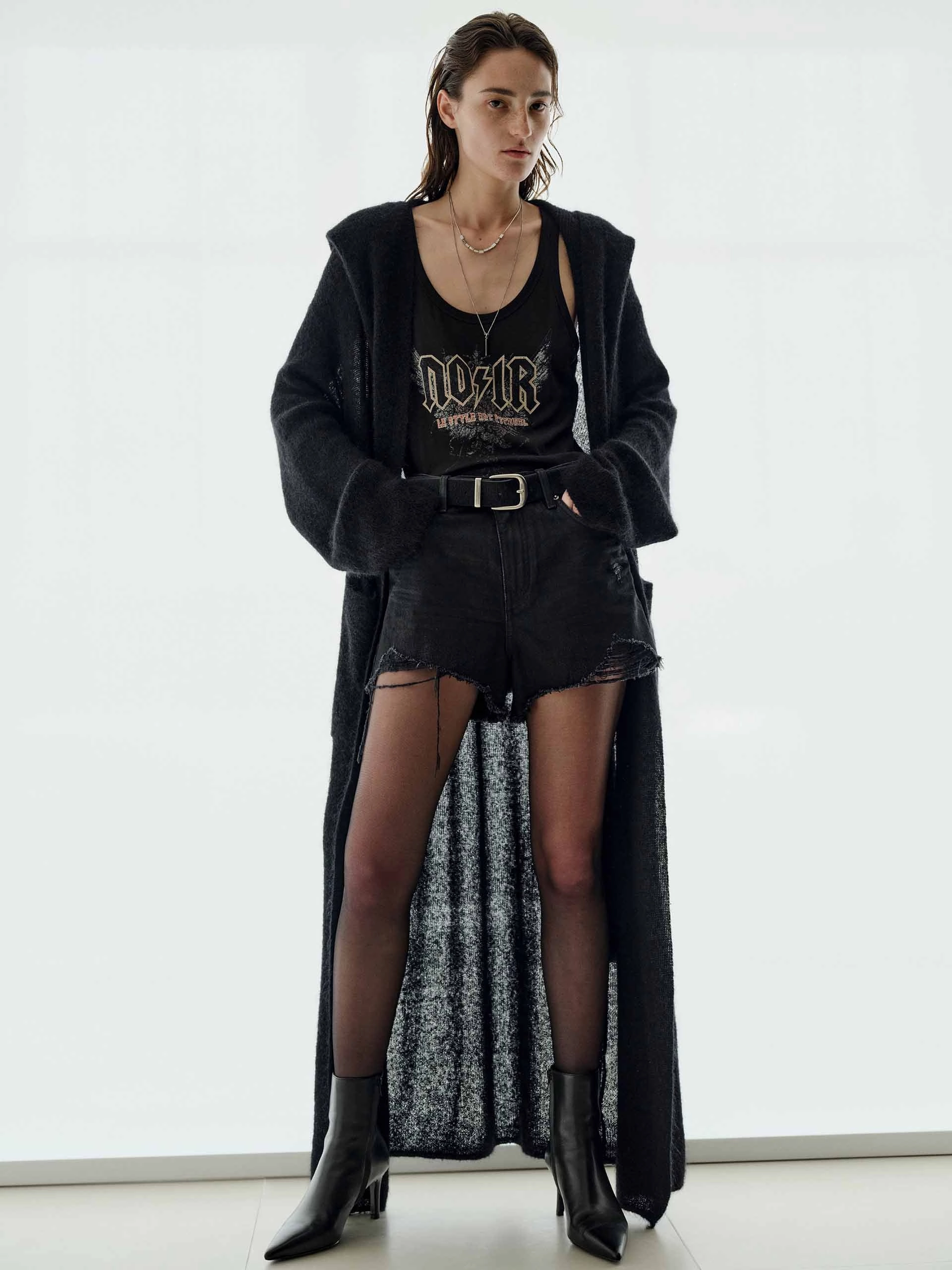 Sequin Detail Long Cardigan Weekend Comfort Chill Evening